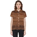 Brown Wooden Texture Short Sleeve Pocket Shirt View1