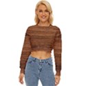 Brown Wooden Texture Lightweight Long Sleeve Sweatshirt View1