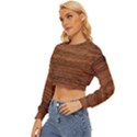 Brown Wooden Texture Lightweight Long Sleeve Sweatshirt View2