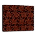 Brown Floral Pattern Floral Greek Ornaments Canvas 20  x 16  (Stretched) View1