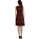 Brown Floral Pattern Floral Greek Ornaments Classic Skater Dress View4