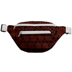 Brown Floral Pattern Floral Greek Ornaments Fanny Pack by nateshop