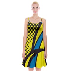 Colorful Abstract Background Art Spaghetti Strap Velvet Dress