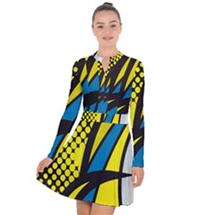 Colorful Abstract Background Art Long Sleeve Panel Dress by nateshop