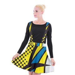 Colorful Abstract Background Art Suspender Skater Skirt