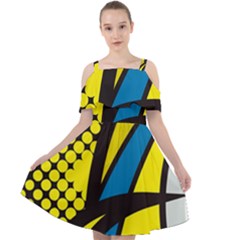 Colorful Abstract Background Art Cut Out Shoulders Chiffon Dress by nateshop