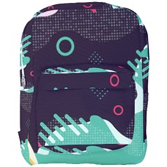 Colorful Background, Material Design, Geometric Shapes Full Print Backpack by nateshop