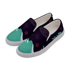 Colorful Background, Material Design, Geometric Shapes Women s Canvas Slip Ons by nateshop