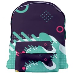 Colorful Background, Material Design, Geometric Shapes Giant Full Print Backpack