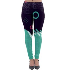 Colorful Background, Material Design, Geometric Shapes Lightweight Velour Leggings by nateshop