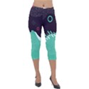 Colorful Background, Material Design, Geometric Shapes Lightweight Velour Capri Leggings  View1