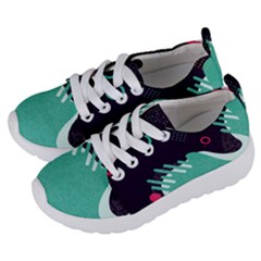 Colorful Background, Material Design, Geometric Shapes Kids  Lightweight Sports Shoes