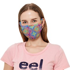 Colorful Floral Ornament, Floral Patterns Crease Cloth Face Mask (adult)