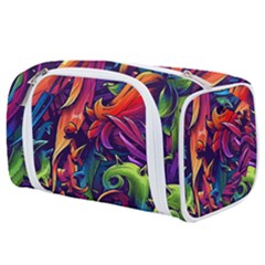 Colorful Floral Patterns, Abstract Floral Background Toiletries Pouch by nateshop