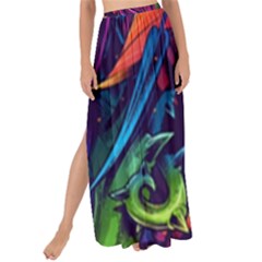 Colorful Floral Patterns, Abstract Floral Background Maxi Chiffon Tie-up Sarong by nateshop