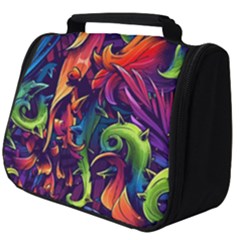 Colorful Floral Patterns, Abstract Floral Background Full Print Travel Pouch (big) by nateshop