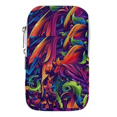 Colorful Floral Patterns, Abstract Floral Background Waist Pouch (small) by nateshop