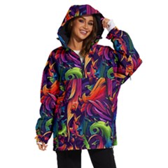 Colorful Floral Patterns, Abstract Floral Background Women s Ski And Snowboard Jacket