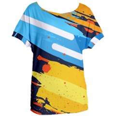 Colorful Paint Strokes Women s Oversized T-shirt by nateshop