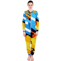 Colorful Paint Strokes Onepiece Jumpsuit (ladies) by nateshop