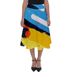 Colorful Paint Strokes Perfect Length Midi Skirt by nateshop