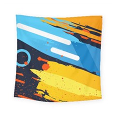 Colorful Paint Strokes Square Tapestry (small)