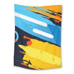 Colorful Paint Strokes Medium Tapestry by nateshop