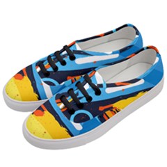 Colorful Paint Strokes Women s Classic Low Top Sneakers