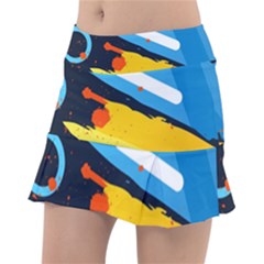 Colorful Paint Strokes Classic Tennis Skirt by nateshop