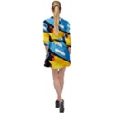 Colorful Paint Strokes Mini Skater Shirt Dress View2