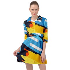 Colorful Paint Strokes Mini Skater Shirt Dress by nateshop