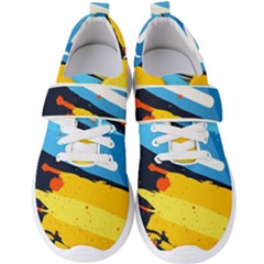 Colorful Paint Strokes Men s Velcro Strap Shoes by nateshop