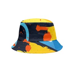 Colorful Paint Strokes Bucket Hat (kids) by nateshop