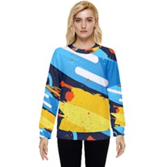 Colorful Paint Strokes Hidden Pocket Sweatshirt by nateshop