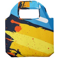 Colorful Paint Strokes Foldable Grocery Recycle Bag by nateshop