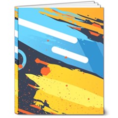 Colorful Paint Strokes 8  X 10  Softcover Notebook by nateshop