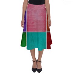 Colorful Squares, Abstract, Art, Background Perfect Length Midi Skirt by nateshop