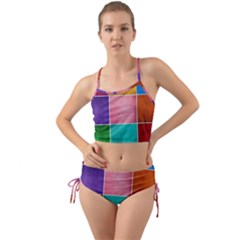 Colorful Squares, Abstract, Art, Background Mini Tank Bikini Set by nateshop