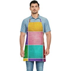 Colorful Squares, Abstract, Art, Background Kitchen Apron by nateshop