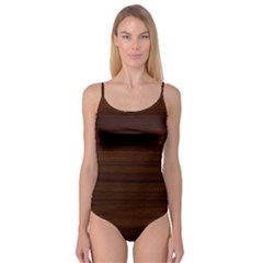 Dark Brown Wood Texture, Cherry Wood Texture, Wooden Camisole Leotard  by nateshop