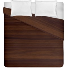 Dark Brown Wood Texture, Cherry Wood Texture, Wooden Duvet Cover Double Side (king Size) by nateshop