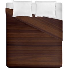 Dark Brown Wood Texture, Cherry Wood Texture, Wooden Duvet Cover Double Side (california King Size) by nateshop