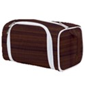 Dark Brown Wood Texture, Cherry Wood Texture, Wooden Toiletries Pouch View1