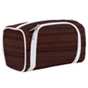 Dark Brown Wood Texture, Cherry Wood Texture, Wooden Toiletries Pouch View2