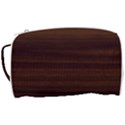 Dark Brown Wood Texture, Cherry Wood Texture, Wooden Toiletries Pouch View3