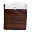 Dark Brown Wood Texture, Cherry Wood Texture, Wooden Duvet Cover Double Side (Full/ Double Size) View1