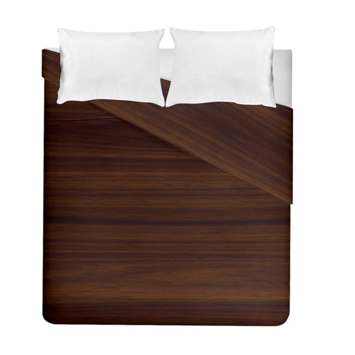 Dark Brown Wood Texture, Cherry Wood Texture, Wooden Duvet Cover Double Side (Full/ Double Size)