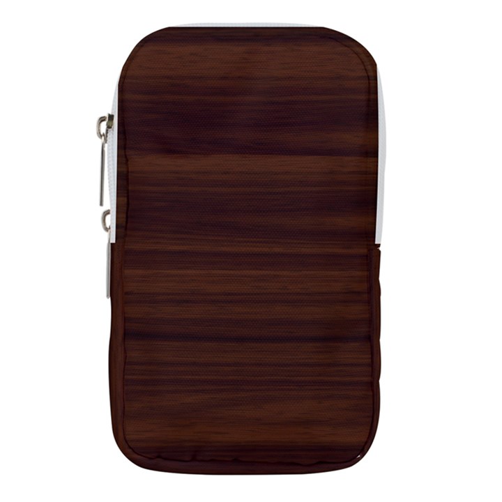 Dark Brown Wood Texture, Cherry Wood Texture, Wooden Waist Pouch (Small)