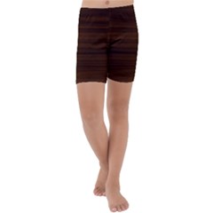 Dark Brown Wood Texture, Cherry Wood Texture, Wooden Kids  Lightweight Velour Capri Yoga Leggings by nateshop