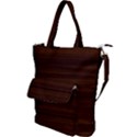 Dark Brown Wood Texture, Cherry Wood Texture, Wooden Shoulder Tote Bag View1